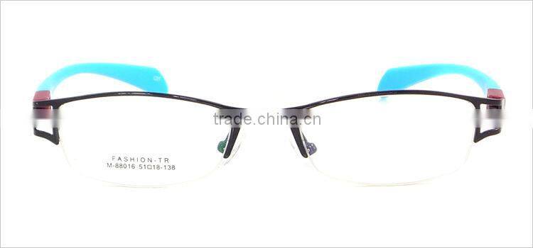 Style colored design full frame metal TR90 changeable temple for women eyewear