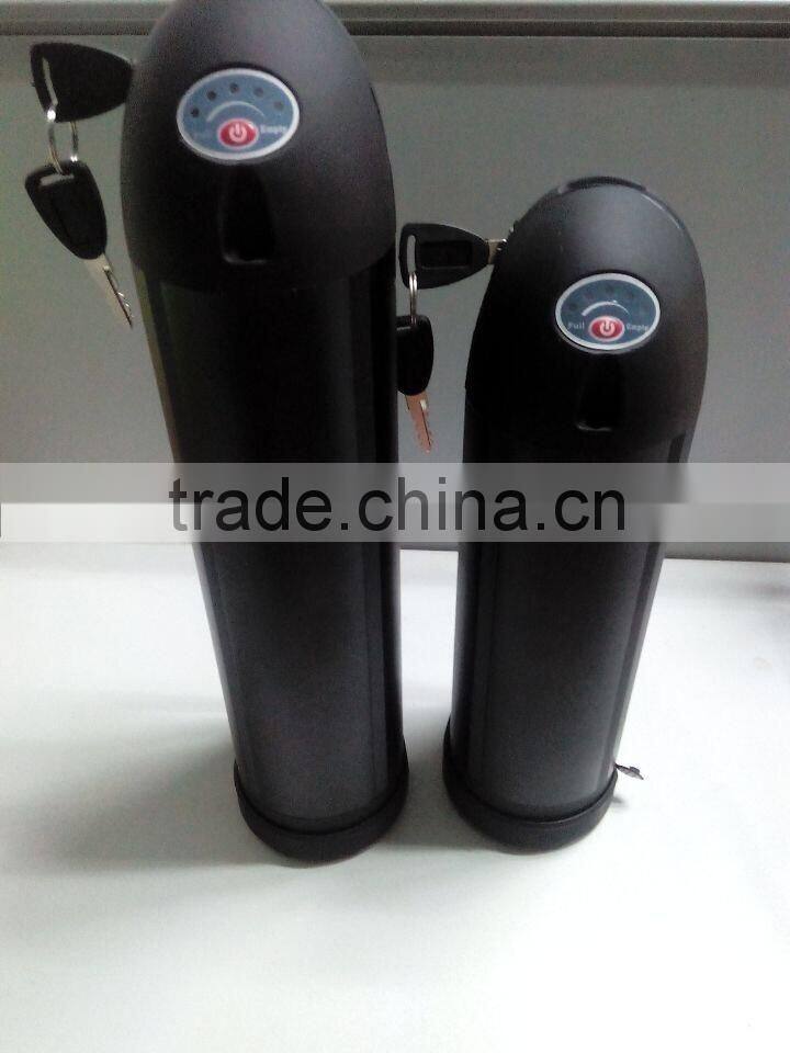 Manufacturer direct selling 8ah 10ah 12ah 15ah 12V 24V 36V electric bike bottle battery / lithium ebike bottle battery