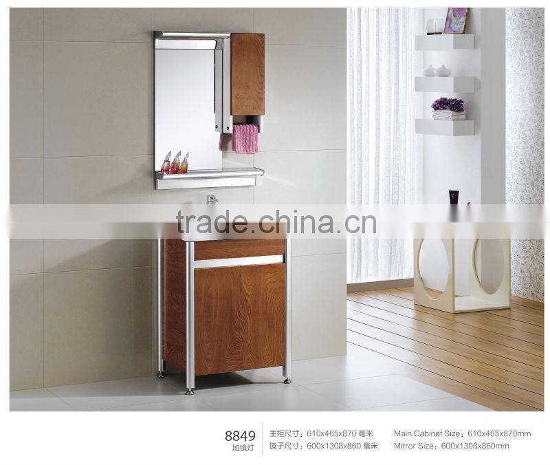 Wall mount wholesale simple style bathroom China basin and cabinet