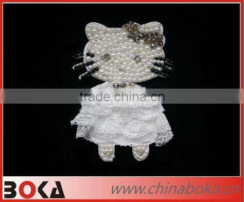 Beaded rhinestones bridal applique