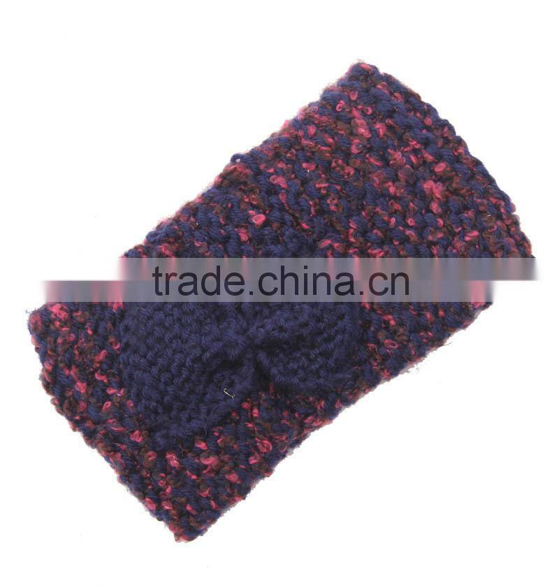 2015 Newest Fashion Women's Warm Soft Acrylic Knitting Flower Bow Knot Headband