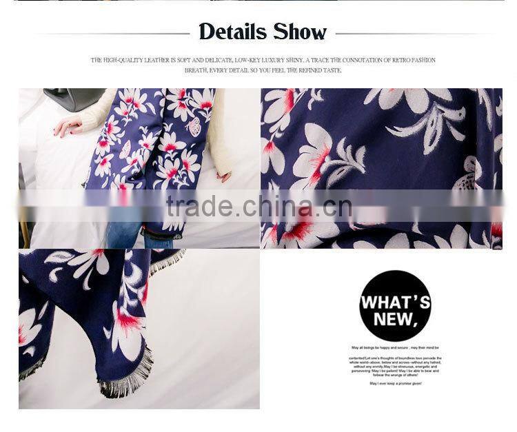 Latest Design Floral Printed Cashmere Pashmina Shawl Nepal