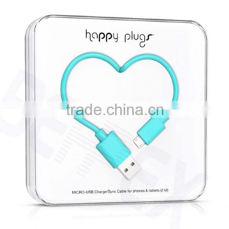 Happy Plug Design Micro USB Data Chargeer Male for Samsung