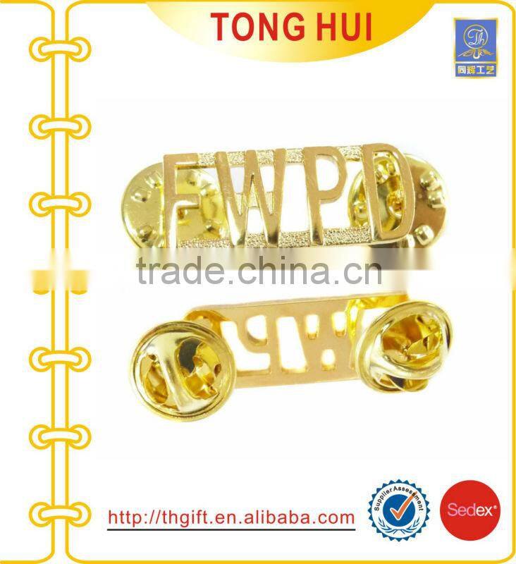 Metal badges for college logo