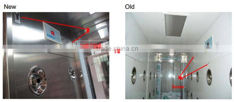 Cargo air shower with high speed shutter doors