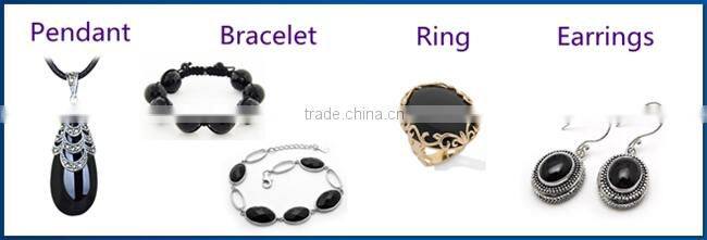 Chinese 4mm square black agate for fashion jewelry