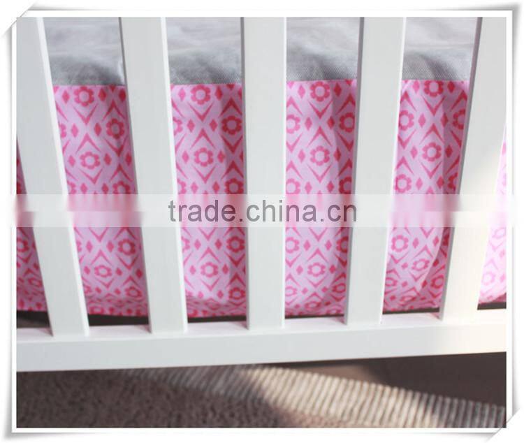 sweet zoo girls crib bedding set dust ruffle set from professional manufacturer