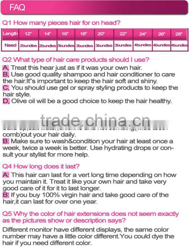 100% remy brazilian human hair extension afro-b style with many color can be dyed