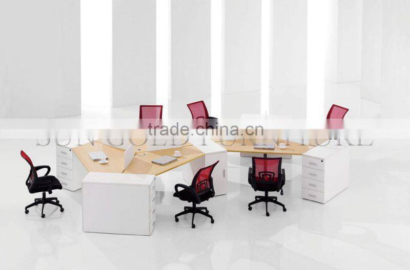 Y shape Wooden Curved 120 degree Office Workstation Cubicle (SZ-WS362)