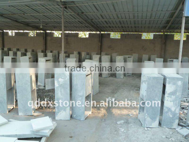 blue limestone postbox