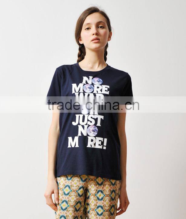 blue o neck hotsale couple t shirt plain for printing wholesale