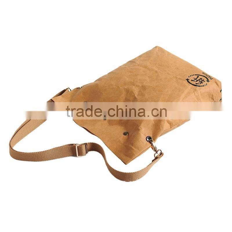 2016 New arrival specialty paper shoulder bags,waterproof clutch lunch bag,light weight paper messenger bag