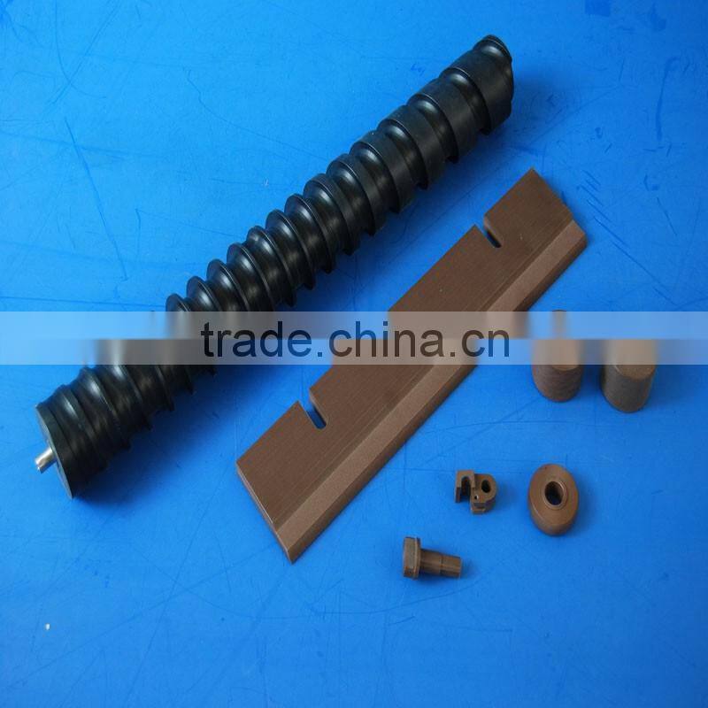 factory price CNC machining colored plastic Nylon66 conveyer screw rod