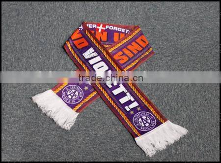 Football Promotion Custom Knitted Fan Scarf