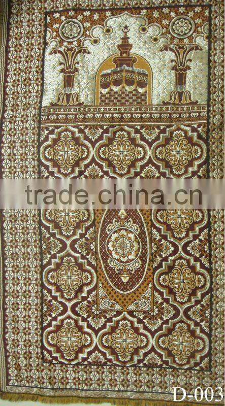 Middle East Islamic Yarn Dyed Polyester Jacquard Prayer Mat D-002