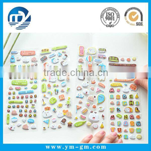 Clear lovely flexible epoxy vinyl resin doming sticker