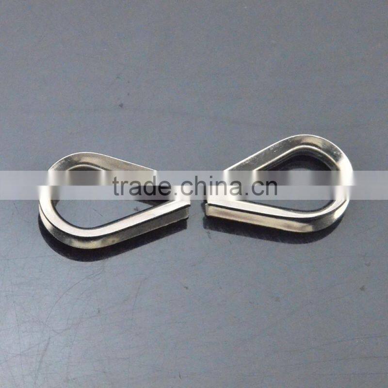 High Polished 304 Stainless Steel Marine Boat Cable Wire Rope Loop Thimble new products on china market for paracord bracelet