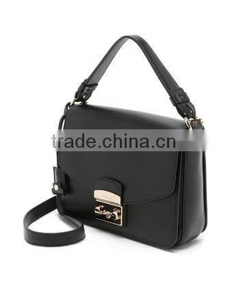 2016 Black PU Leather Lady Handbags Fashion Bags