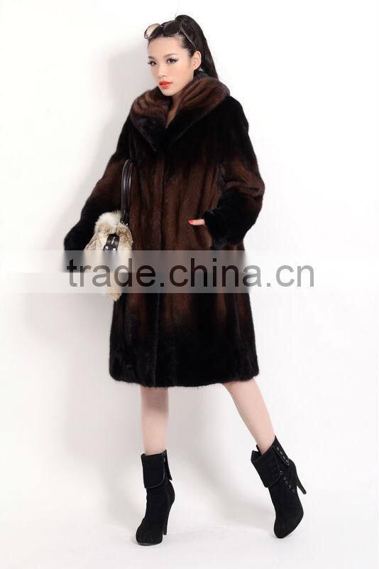 mk14050 2015 Hot Selling mink Fur Coat