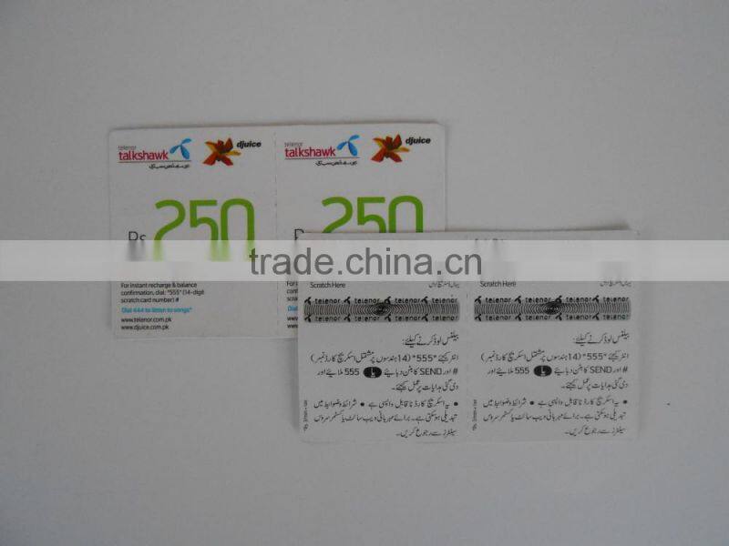 recharge scratch card