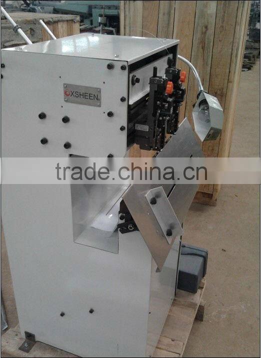 Semi-automatic double stitcher binding machine