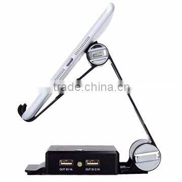 Functional 8800mAh tablet/phone portable foldable power bank charger holder