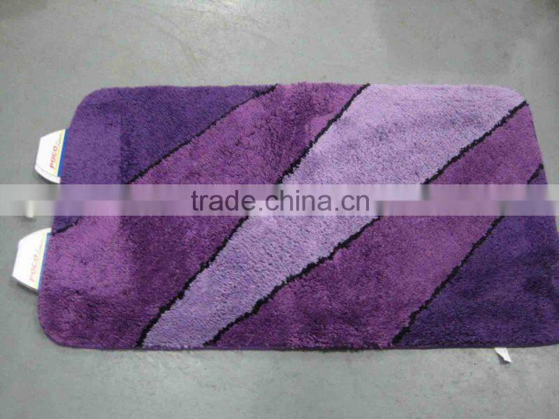 High quality washable acrylic yarn fiber bathroom mat set
