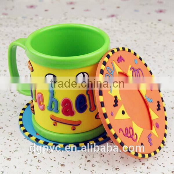 2015 New Design Fashion Soft PVC Coffee Cup Coaster