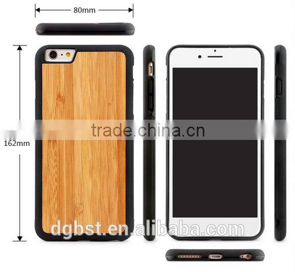 2016 New wholesale wood phone case one pcs full wood case for iPhone 6 plus/6s plus