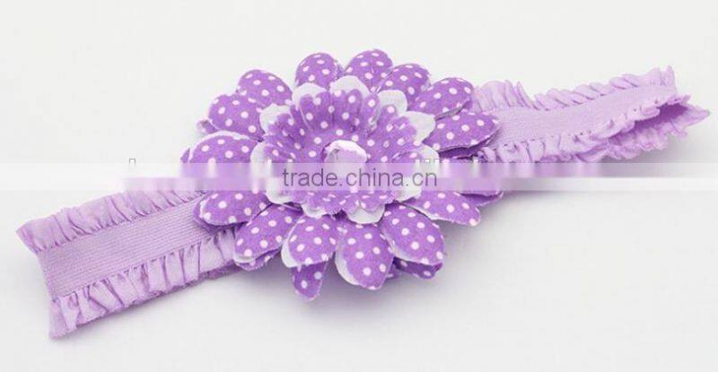 Top elastic sunflower headband for baby,wholesale nylon headbands