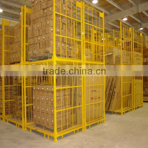 Warehouse storage metal stack racking