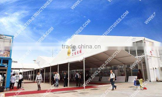 high quality clear span aluminum frame tent ABS solid wall system