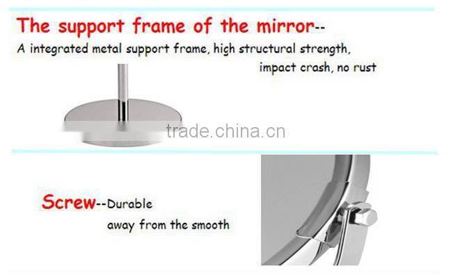 Fashionable 8 inch round desktop makeup mirror