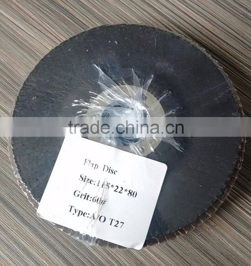 505 LG.W 4'' 100*16 brown fused alumina abrasive flap disc