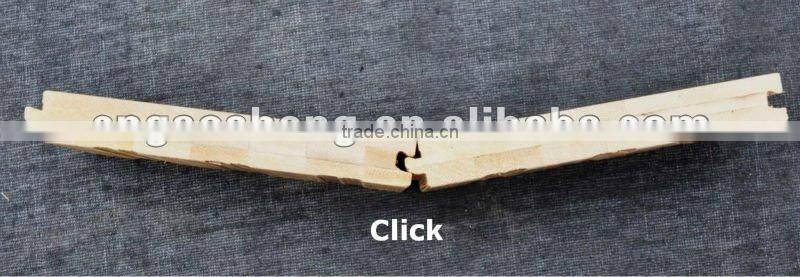 horizontal solid bamboo flooring click system