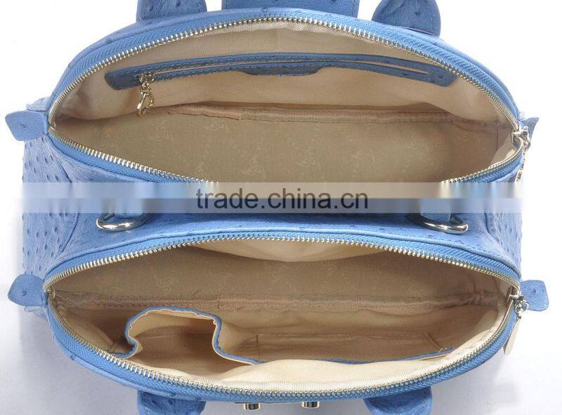 High quality genuine leather handbag with snake