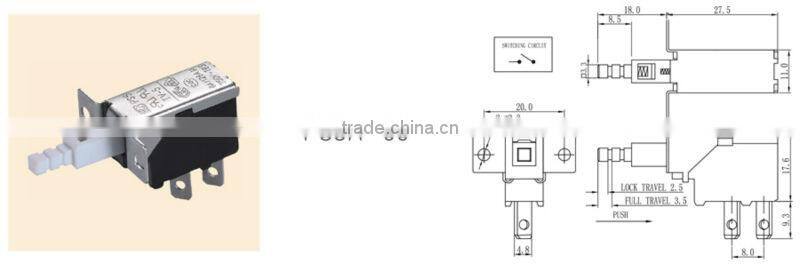 TV-5 power pushbutton switch