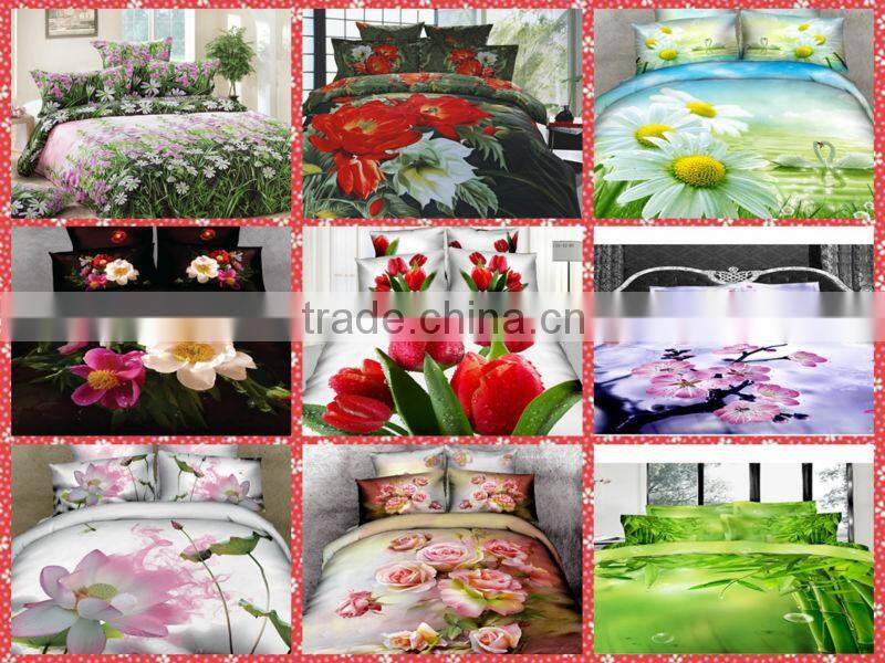 100% cotton 3D flower linen set