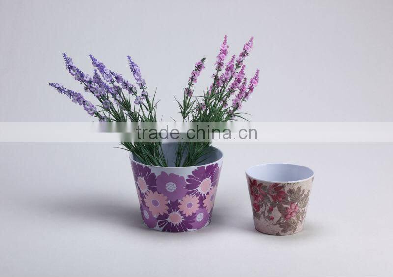 Hot sale melamine indoor decoration cup and saucer flowering pot