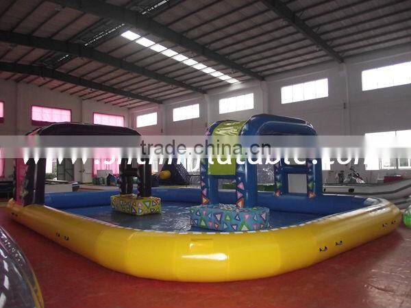 Tropical inflatable swimming pool