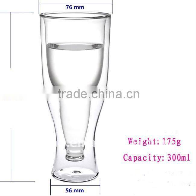 Clear borosilicate Glass tea cup by hand make