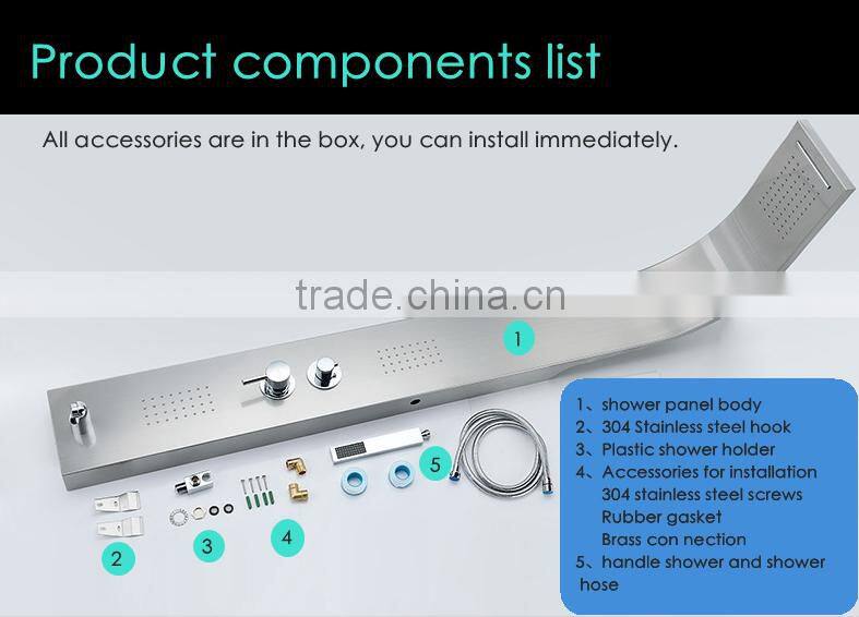 Alibaba sanitary ware stainless steel shower panel watermark