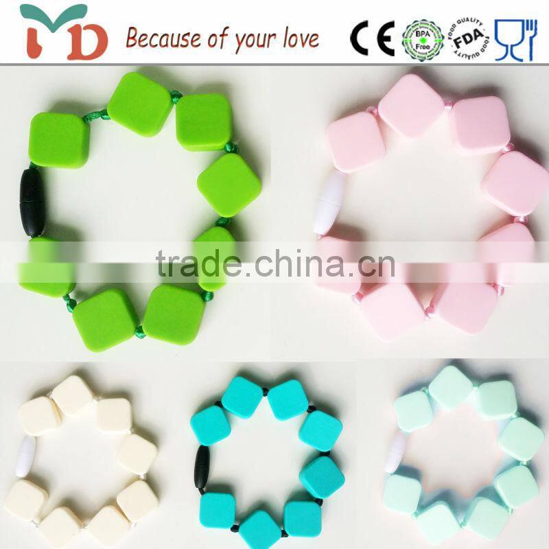 BPA Free Silicone Teething Girl Boy Pendant Jewelry