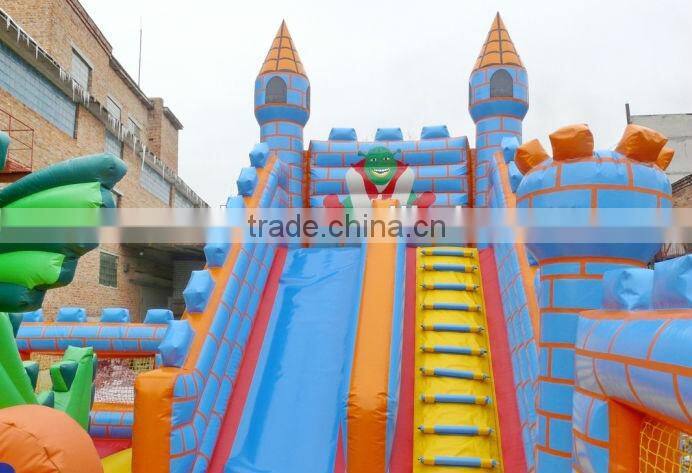 Inflatable fun city thrilling,amusement park slide climing game combo, strange park game for kids