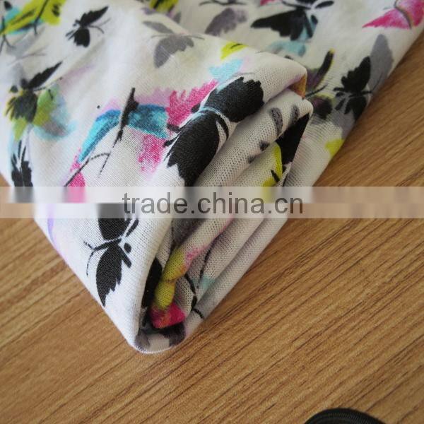 polyester knitted fabric poly spun printed fabric