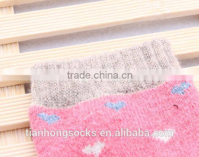 Lady heart design warm wool socks terry socks