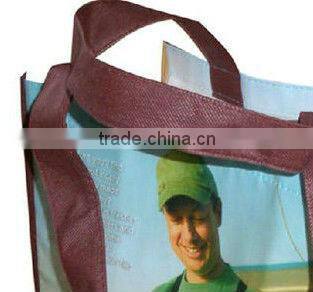 Wholesale reuseable shopping bags PP Woven bag Laminated Matt finish with webbing handle