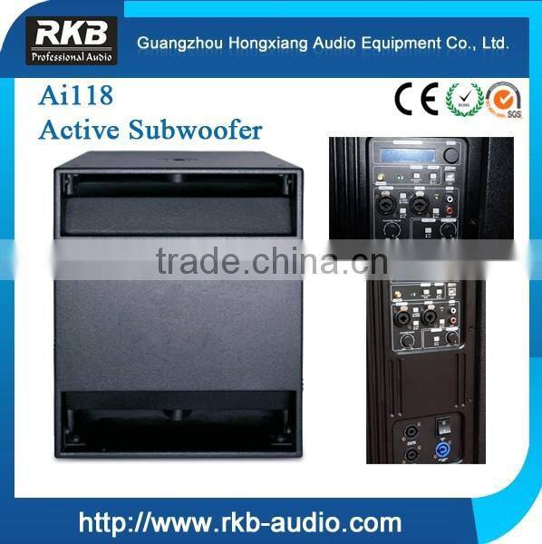 Ai118 powered subwoofer speaker, pro box subwoofer box