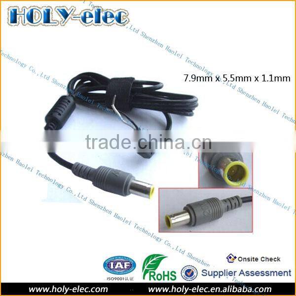 Hot Selling From Haolei 7.9mm x 5.5mm x1.1mm DC Male Cable For Laptop Charger
