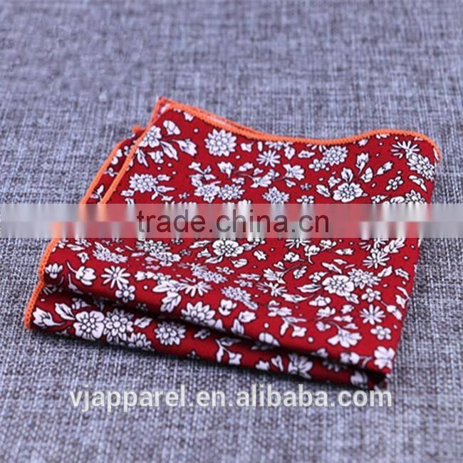 August Cotton Floral Pocket Square